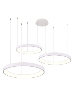 AGNES PENDANT 38+58+78 DIMM CCT SWITCH BK Biały / Biały