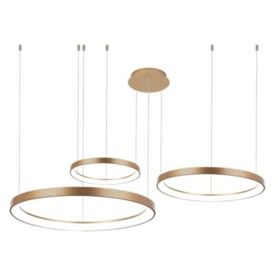 AGNES PENDANT 38+58+78 DIMM CCT SWITCH BK Złoty / biały