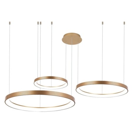 AGNES PENDANT 38+58+78 DIMM CCT SWITCH BK Złoty / biały