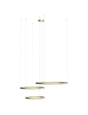 HALO PENDANT 120+100+80 CCT BK + REMOTE CONTROL Złoty