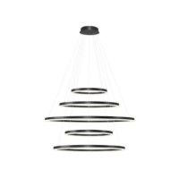 HALO PENDANT 150+120+100+80+60 CCT BK + REMOTE CONTROL Czarny