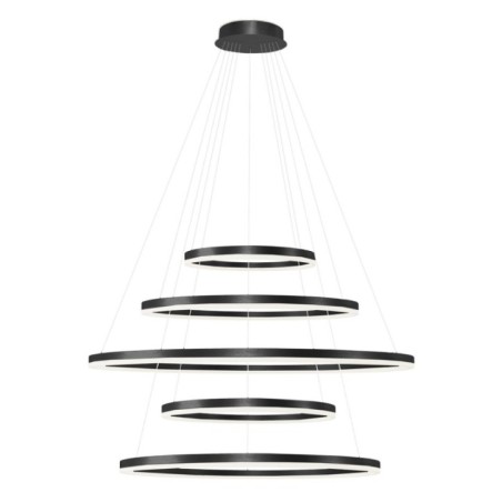 HALO PENDANT 150+120+100+80+60 CCT BK + REMOTE CONTROL Czarny