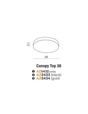 CANOPY TOP 38cm BK Złoty