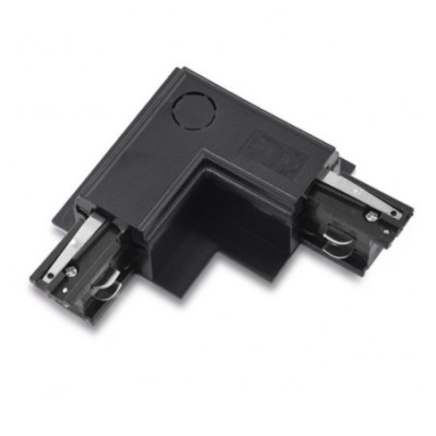 Zasilacz / złącze L lewe do szynoprzewodu podtynkowe TRACK 3LINE L CONNECTOR LEFT GIPS  Czarny