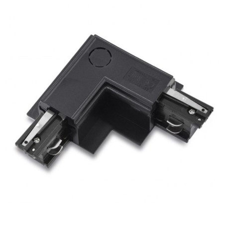 Zasilacz / złącze L lewe do szynoprzewodu podtynkowe TRACK 3LINE L CONNECTOR LEFT GIPS  Czarny