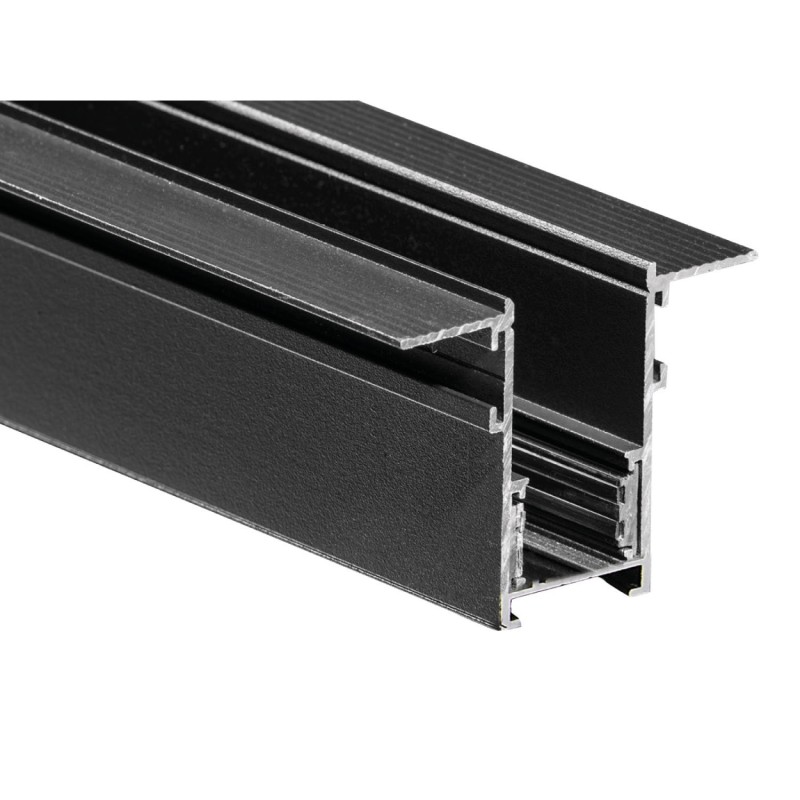 Alfa szynoprzewód dwufazowy magnetyczny profil TRACK MAGNETIC 52 GIPS1 + zaślepki końcowe Czarny