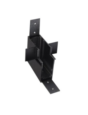 Alfa Złącze ścienne L do szyny magnetycznej dwufazowej ALFA TRACK MAGNETIC52 CORNER90 B GIPS1 WH Czarny