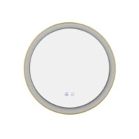 Lustro podświetlane SERGIO MIRROR 80 HEATED CCT SWITCH Złoty szczotkowany / Biały