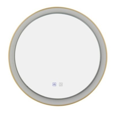 Lustro podświetlane SERGIO MIRROR 80 HEATED CCT SWITCH Złoty szczotkowany / Biały