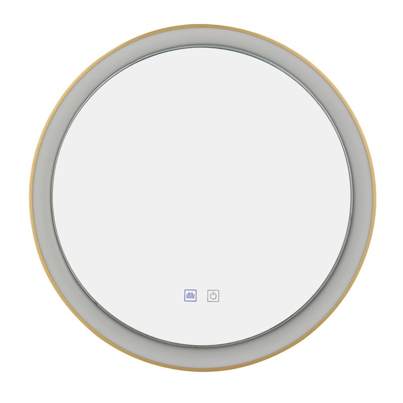 Lustro podświetlane SERGIO MIRROR 80 HEATED CCT SWITCH Złoty szczotkowany / Biały