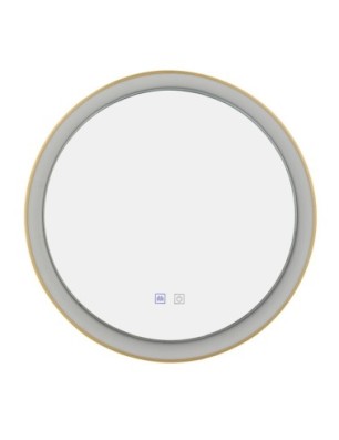 Lustro podświetlane SERGIO MIRROR 80 HEATED CCT SWITCH Złoty szczotkowany / Biały