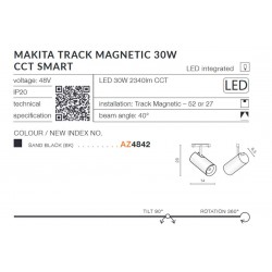 Alfa MAKITA TRACK MAGNETIC 30W CCT BLUETOOTH SMART