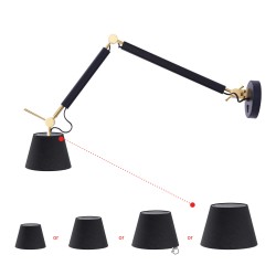 Lampa ścienna ZYTA WALL S złota