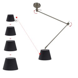 ADAM S BLACK PENDANT 