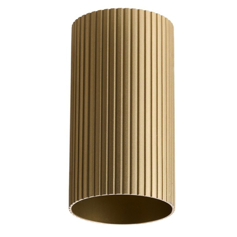 Klosz ryflowany LUCAS RIBBED TUBE 9 Złoty Anodowany