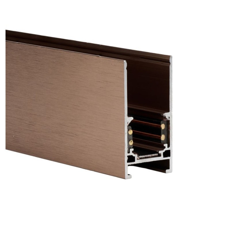 Alfa szynoprzewód dwufazowy magnetyczny profil TRACK MAGNETIC 52 ANODISED + ZAŚLEPKI KOŃCOWE Czekoladowy