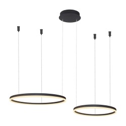 HALO PENDANT 80+60 CCT BK + REMOTE CONTROL