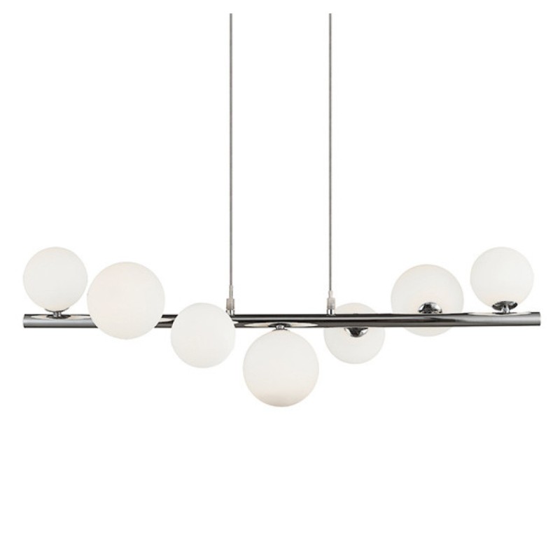 SYBILLA 7 PENDANT Biały/ chrom