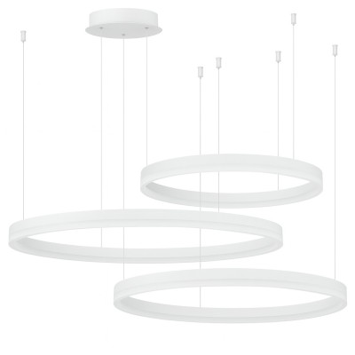 HALO PENDANT 80+60+40 CCT + REMOTE CONTROL Biały