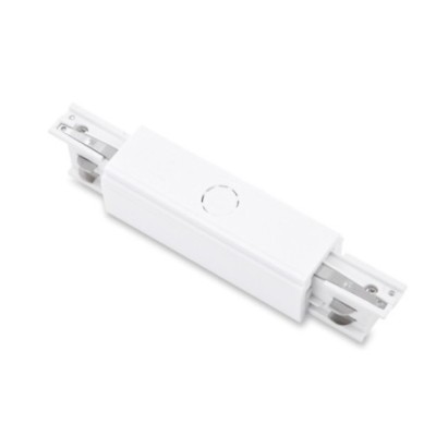 Zasilacz środkowy z zaślepkami TRACK 3LINE POWER + 2x end cap  Biały