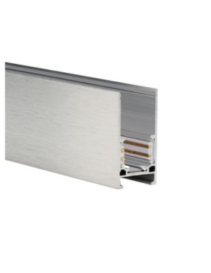 Alfa szynoprzewód jednofazowy / dwufazowy magnetyczny profil TRACK MAGNETIC 52 ANODISED + ZAŚLEPKI KOŃCOWE Srebrny