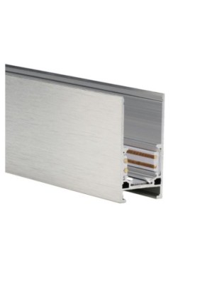 Alfa szynoprzewód jednofazowy / dwufazowy magnetyczny profil TRACK MAGNETIC 52 ANODISED + ZAŚLEPKI KOŃCOWE Srebrny