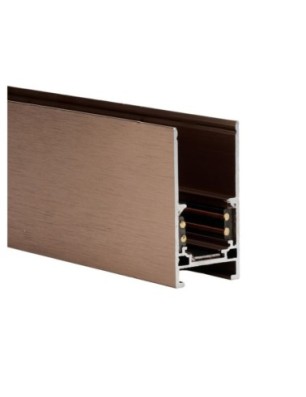 Alfa szynoprzewód jednofazowy / dwufazowy magnetyczny profil TRACK MAGNETIC 52 ANODISED + ZAŚLEPKI KOŃCOWE Czekoladowy