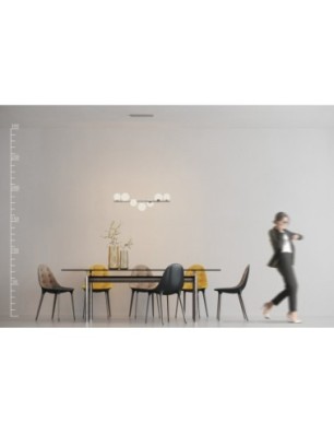 SYBILLA 7 PENDANT Biały/ chrom