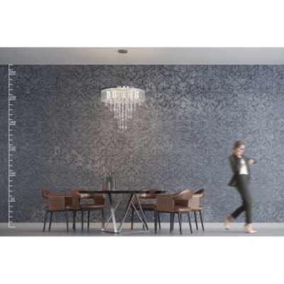 KALABRIA XL PENDANT Chrom / kryształ