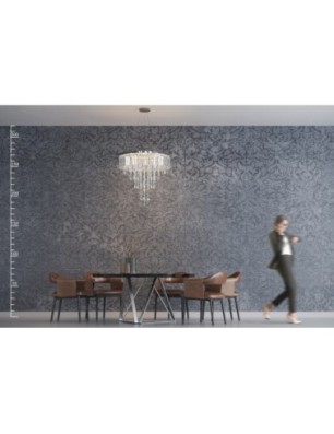 KALABRIA XL PENDANT Chrom / kryształ