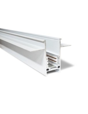 Alfa szynoprzewód jednofazowy / dwufazowyy magnetyczny profil TRACK MAGNETIC 52 GIPS2 + zaślepki końcowe Biały