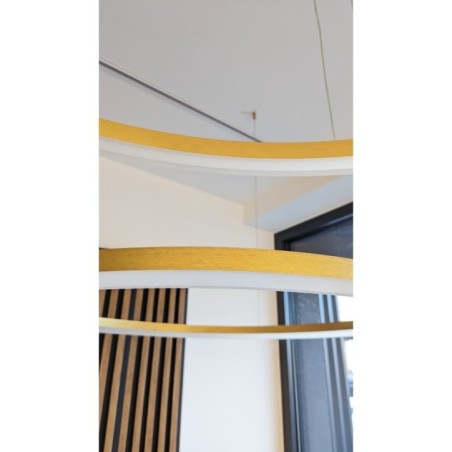 HALO PENDANT 100+80+60 CCT BK + REMOTE CONTROL Złoty