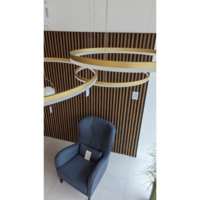 HALO PENDANT 100+80+60 CCT BK + REMOTE CONTROL Złoty