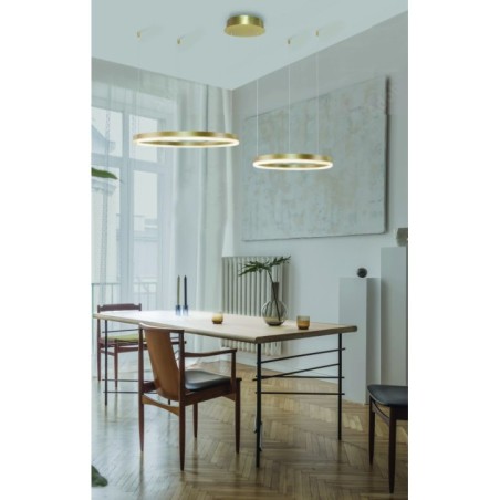 HALO PENDANT 80+60 CCT BK + REMOTE CONTROL Złoty