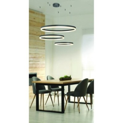 HALO PENDANT 120+100+80 CCT BK + REMOTE CONTROL Czarny