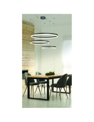 HALO PENDANT 120+100+80 CCT BK + REMOTE CONTROL Czarny