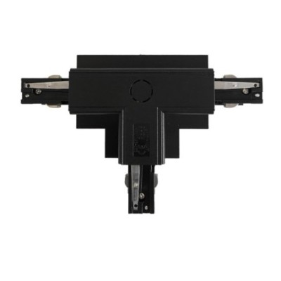 Zasilacz / złącze T prawe do szynoprzewodu podtynkowe TRACK 3LINE T CONNECTOR LEFT GIPS WH Czarny