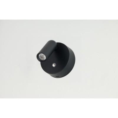 COMO ROUND WALL DIMM Czarny