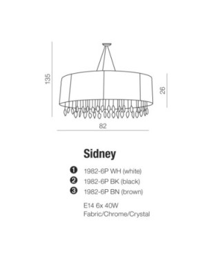 SIDNEY OWALNA Czarny