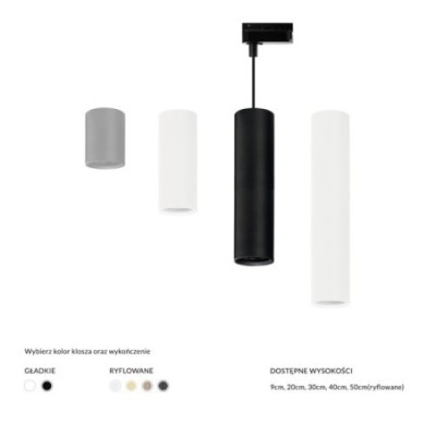 Baza LUCAS BASE TRACK 1LINE PENDANT GU10 Czarny