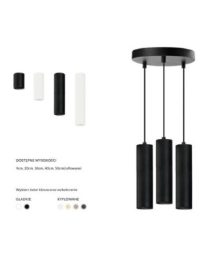 Baza LUCAS BASE 3R PENDANT GU10 Czarny