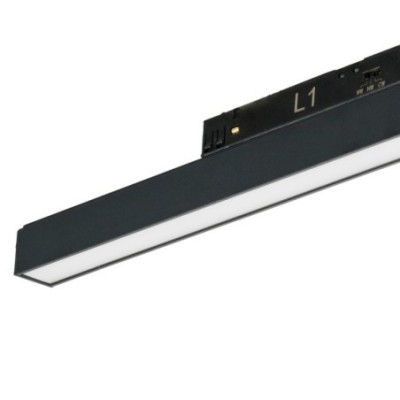 ALFA SAGA TRACK MAGNETIC 2LINE 24W CCT SWITCH DIM BK