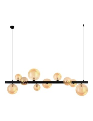 Komplet kloszy bursztynowych 10 BUBBLES GLASS SHADES SET 10 AMBER