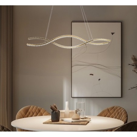 SPARK WAVES PENDANT 120 CCT DIMM + REMOTE CONTROL Złoty