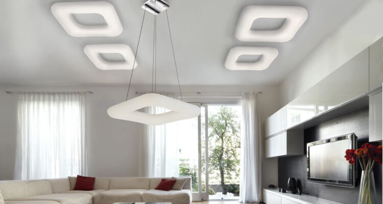 lampa sufitowa LED kwadraty